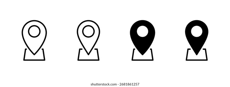 Pin icon vector. Location sign and symbol. destination icon. map pin
