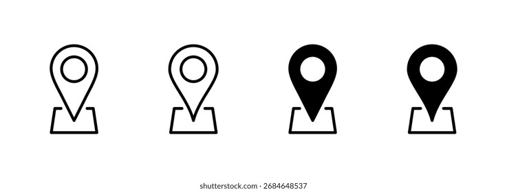 Pin icon vector. Location sign and symbol. destination icon. map pin