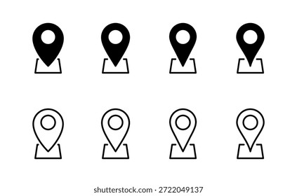 Pin icon vector. Location sign and symbol. destination icon. map pin