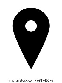 Pin icon vector. Location sign Isolated on white background