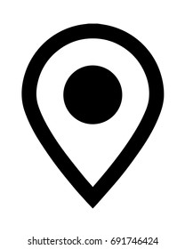 Pin icon vector. Location sign Isolated on white background