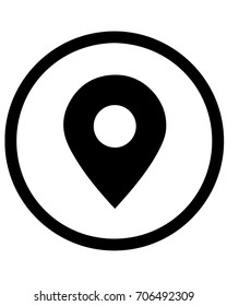 Pin icon vector. Location sign Isolated on white background