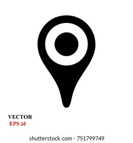 Pin icon vector. Location sign Isolated on white background