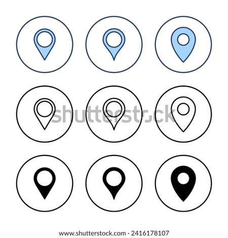 Pin icon vector. Location sign and symbol. destination icon. map pin