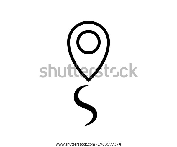 Pin icon vector. Location sign Isolated on white\
background. Navigation map, gps, direction, place, compass,\
contact, search concept. Flat style for graphic design, logo, Web,\
UI, mobile app EPS10