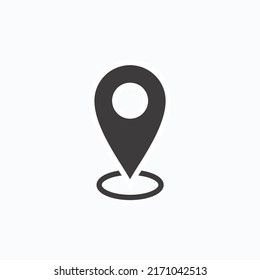 Pin icon vector. Location icon symbol isolated