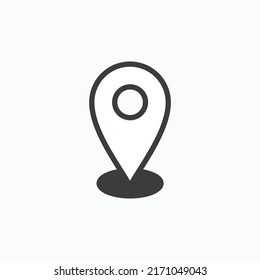 Vector de icono de pines. Símbolo de icono de ubicación aislado