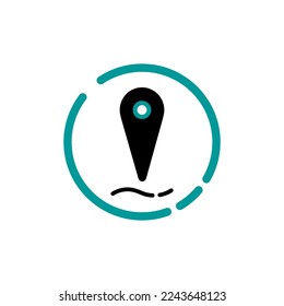 Pin icon vector. Location icon symbol isolated