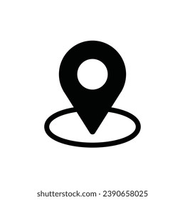 Pin icon vector. Location icon symbol isolated