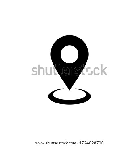 Pin icon vector. Location icon symbol isolated