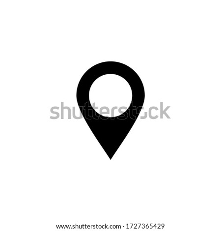 Pin icon vector. Pin location icon symbol