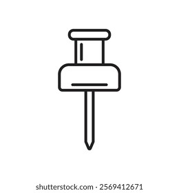 Pin icon Vector logo outline