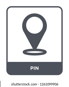 pin icon vector on white background, pin trendy filled icons from Delivery and logistic collection, pin simple element illustration