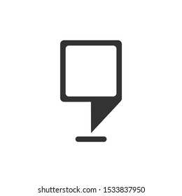 Pin Icon vector sign isolated for graphic and web design. Pin symbol template color editable on white background.