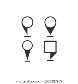 Pin Icon vector sign isolated for graphic and web design. Pin symbol template color editable on white background.