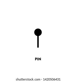 pin icon vector. pin sign on white background. pin icon for web and app