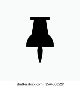 Pin Icon - Vector Sign and Symbol for Design, Presentation, Website or Apps Elements.