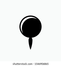 Pin Icon - Vector Sign and Symbol for Design, Presentation, Website or Apps Elements.