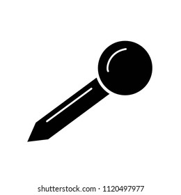 Pin icon vector icon. Simple element illustration. Pin symbol design. Can be used for web and mobile.