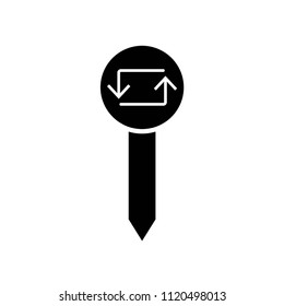 Pin icon vector icon. Simple element illustration. Pin symbol design. Can be used for web and mobile.