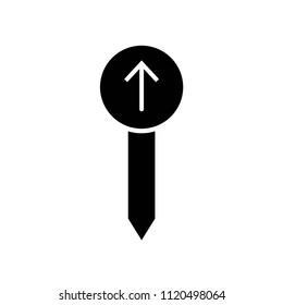 Pin icon vector icon. Simple element illustration. Pin symbol design. Can be used for web and mobile.