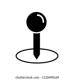 Pin icon vector icon. Simple element illustration. Pin symbol design. Can be used for web and mobile.
