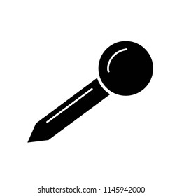 Pin icon vector icon. Simple element illustration. Pin symbol design. Can be used for web and mobile.