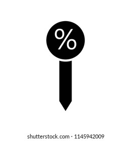 Pin icon vector icon. Simple element illustration. Pin symbol design. Can be used for web and mobile.