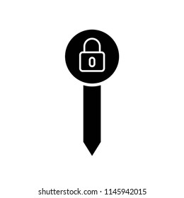Pin icon vector icon. Simple element illustration. Pin symbol design. Can be used for web and mobile.