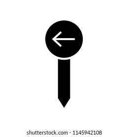 Pin icon vector icon. Simple element illustration. Pin symbol design. Can be used for web and mobile.