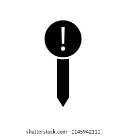 Pin icon vector icon. Simple element illustration. Pin symbol design. Can be used for web and mobile.