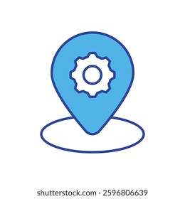 Pin icon vector stock illustration