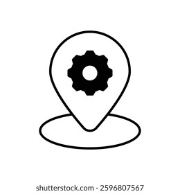 Pin icon vector stock illustration