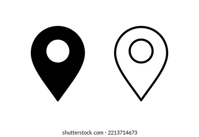 Pin icon vector for web and mobile app. Location sign and symbol. destination icon. map pin