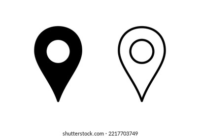 Pin icon vector for web and mobile app. Location sign and symbol. destination icon. map pin