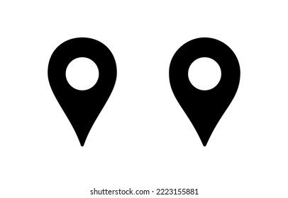 Pin icon vector for web and mobile app. Location sign and symbol. destination icon. map pin