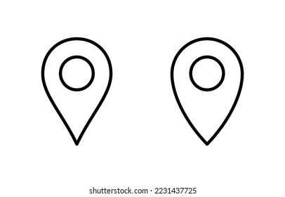Pin icon vector for web and mobile app. Location sign and symbol. destination icon. map pin