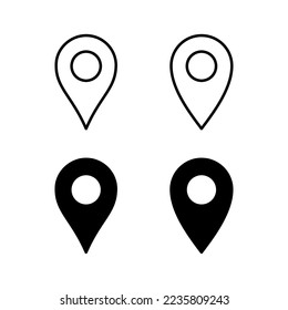 Pin icon vector for web and mobile app. Location sign and symbol. destination icon. map pin