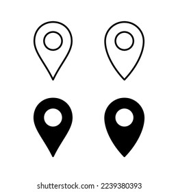 Pin icon vector for web and mobile app. Location sign and symbol. destination icon. map pin