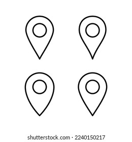 Pin icon vector for web and mobile app. Location sign and symbol. destination icon. map pin
