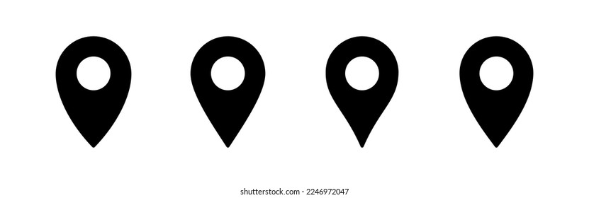 Pin icon vector for web and mobile app. Location sign and symbol. destination icon. map pin
