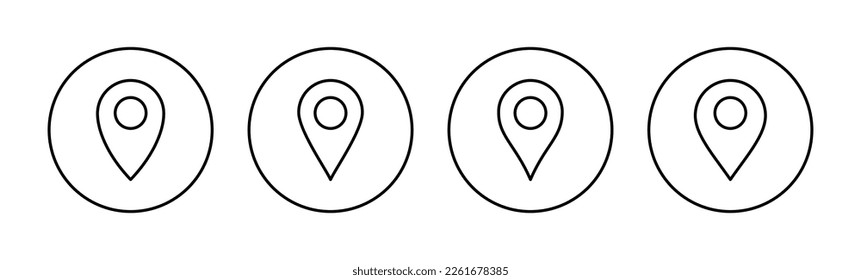 Pin icon vector for web and mobile app. Location sign and symbol. destination icon. map pin