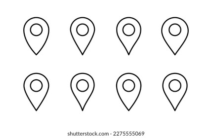 Pin icon vector for web and mobile app. Location sign and symbol. destination icon. map pin