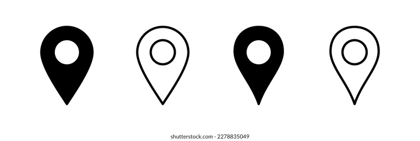 Pin icon vector for web and mobile app. Location sign and symbol. destination icon. map pin