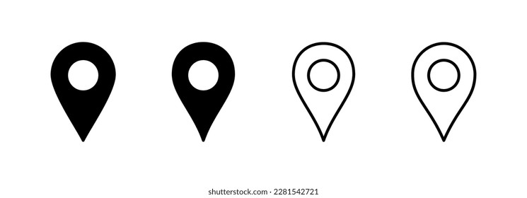 Pin icon vector for web and mobile app. Location sign and symbol. destination icon. map pin