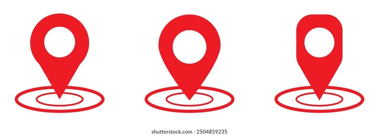 Pin icon vector for web and mobile app. Location sign and symbol. destination icon. map pin