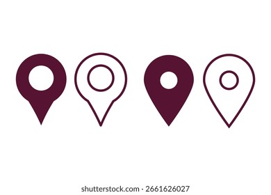 Pin icon vector for web and mobile app. Location sign and symbol. destination icon. map pin