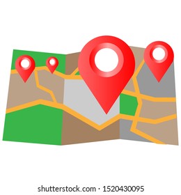 Pin icon vector.location icon.Map pointer icon.icon illustration sign