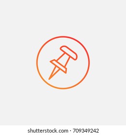 Pin icon.gradient illustration isolated vector sign symbol