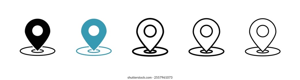 Pin icons pack in black and blue.
